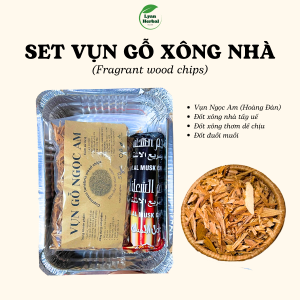 "Set gỗ thơm đốt xông nhà" ( 50g vụn gỗ và khay than) mùi thơm dể chịu thần kinh, năng lượng thanh tẩy, tẩy uế xông nhà phong thủy tài lộc, đuỗi muỗi
