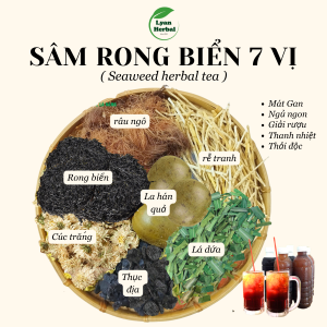 Sâm Rong Biển 7 vị thảo mộc detox ngủ ngon, mát gan thải độc gan, đẹp da, giảm mỡ, giảm mụn, thanh nhiệt ngày hè