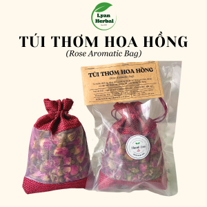 Túi thơm hoa hồng tự nhiên mùi thơm ngọt nhẹ khử mùi, thơm phòng, treo xe ô tô, treo tủ quần áo, đặt trong túi xách