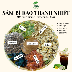 Set nấu Sâm Bí Đao 7 vị thảo mộc giúp thanh nhiệt ngày hè nóng bức, mát gan thải độc gan, ngủ ngon ăn ngon miệng
