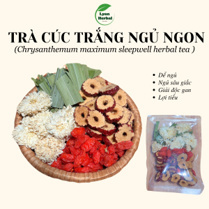 Trà "Dể Ngủ" Cúc Trắng thảo mộc giúp ngủ sâu giấc, thải độc gan, mát gan, thanh lọc cơ thể giảm thâm sạm mụn đẹp da