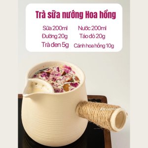 Trà sữa nướng Vân Nam (vị Hoa Hồng) nguyên liệu thảo mộc, trà sữa hottrend