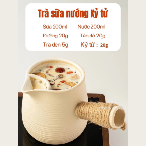 trà sữa nướng Vân Nam (vị Kỷ Tử) có trà đen và đường nâu trà sữa hottrend