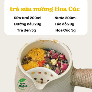 trà sữa nướng Vân Nam (vị Hoa Cúc) có trà đen và đường nâu - trà sữa hottrend