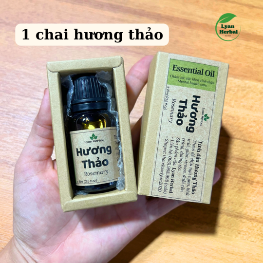 Tinh dầu Hương Thảo 15ml (rosemary) thiên nhiên xông phòng khử mùi thư giản dể ngủ, đuỗi muỗi, dùng cho spa, xông hơi