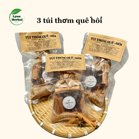 Túi thơm quế và hoa hồi túi thơm thảo mộc hương tự nhiên khử mùi treo xe ô tô khử mùi tủ lạnh khử mùi hôi giày dép