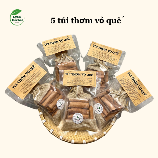 Túi thơm Vỏ Quế ( Cinnamon ) từ vỏ quế khâu mùi thơm tự nhiên dể chịu khử mùi hôi đuổi côn trùng