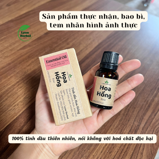 Tinh dầu hoa hồng 15ml (rose essential oils) tinh dầu thiên nhiên cho máy xông khử mùi thư giản tinh thần