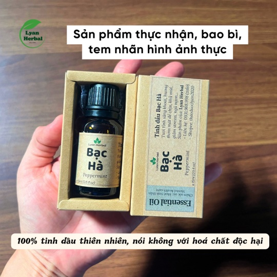 Tinh Dầu Bạc Hà (Peppermint Essential Oil) 15ml, Tinh Dầu Thiên Nhiên cam kết đúng mùi
