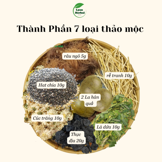 Sâm Bông Cúc 7 vị thảo mộc detox ngủ ngon, mát gan thải độc gan, đẹp da, giảm mỡ, giảm mụn, thanh nhiệt ngày hè