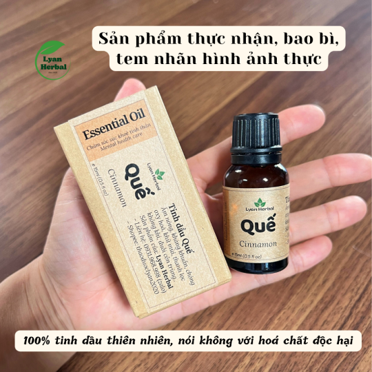 Tinh Dầu Vỏ Quế ( Cinnamon Essential Oil) 15ml, Tinh Dầu Thiên Nhiên cam kết đúng mùi
