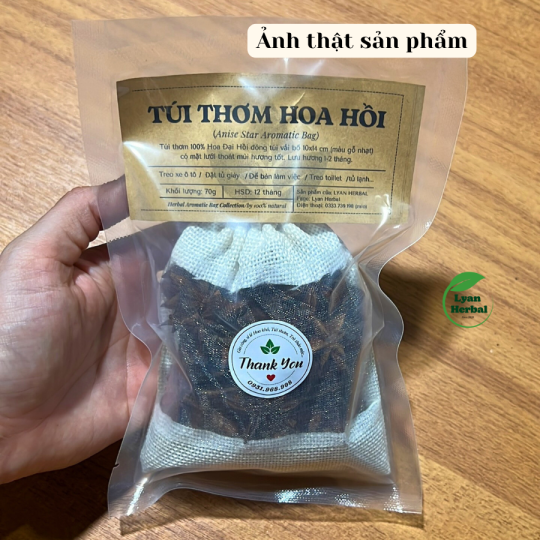Túi thơm Hoa Hồi tự nhiên hương thơm nồng đậm tẩy uế khử âm năng lượng thanh tẩy, đuỗi côn trùng, đuỗi muỗi gián kiến