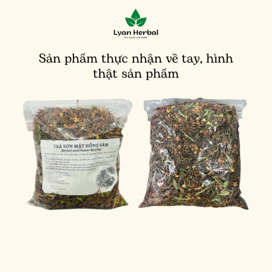 1 Kg Trà sơn mật hồng sâm thượng hạng loại ngon nhiều hoa nhài nhiều cỏ ngọt ngủ ngon, trà thảo mộc mát gan giải độc gan