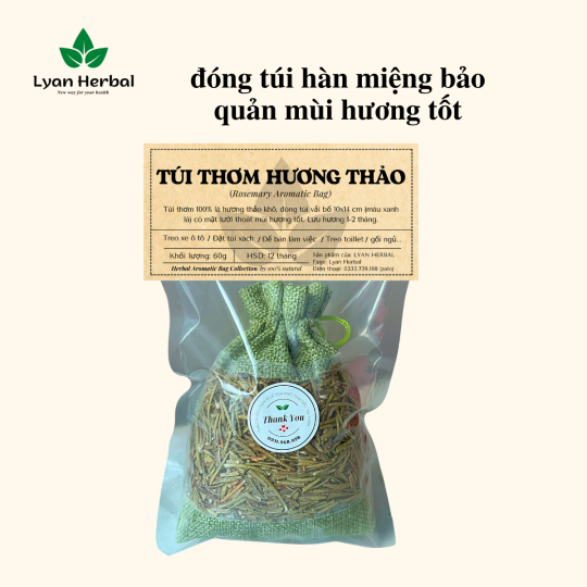 Túi thơm Hương Thảo (Rosemary) túi thơm thảo mộc mùi thoảng nhẹ tự nhiên từ lá hương thảo sấy khô