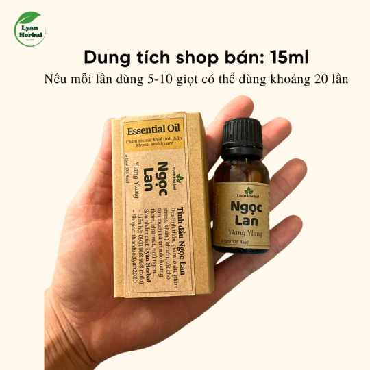 Tinh Dầu Hoa Ngọc Lan Tây - Hoàng Lan ( Ylang Ylang Essential Oil) 15ml, Tinh Dầu Thiên Nhiên cam kết đúng mùi