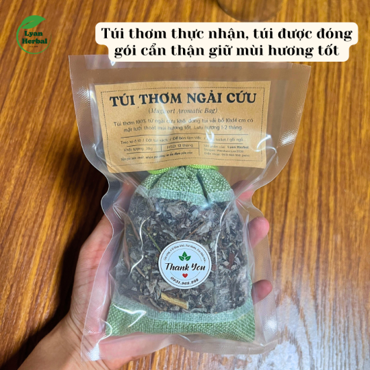 Túi thơm Ngải Cứu 50g/túi túi thơm thảo mộc mang năng lượng thanh tẩy trừ vận khí xấu