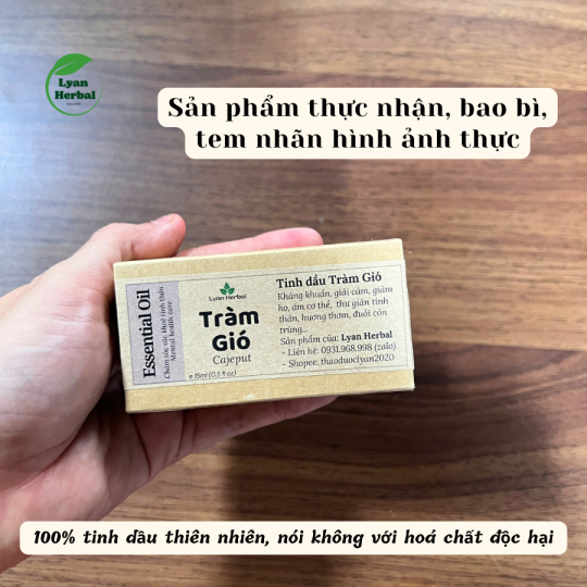Tinh Dầu Tràm Gió ( Cajeput Essential Oil) 15ml, Tinh Dầu Thiên Nhiên cam kết đúng mùi