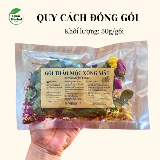 Gói thảo mộc xông mặt (loại tốt) 50g/gói giúp thải độc da, thông thoáng lỗ chân lông, hấp thụ mỹ phẩm