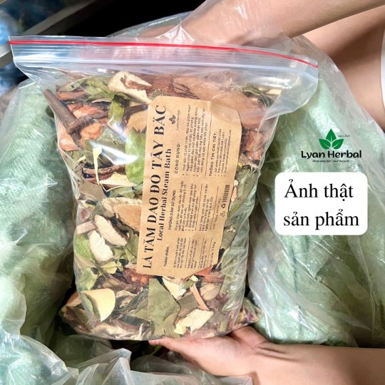 Lá tắm Dao Đỏ Tây Bắc ( Túi 1 ký lô gam) nấu tắm mẹ bầu sau sinh, ngâm bồn, xông hơi giải cảm