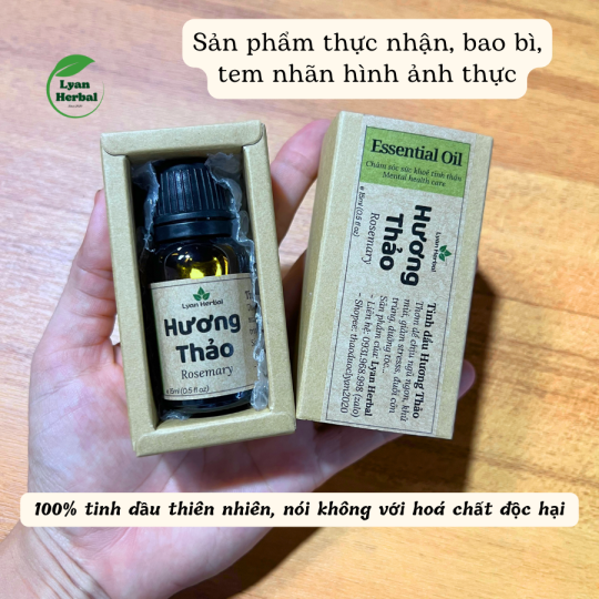 Tinh dầu Hương Thảo 15ml (rosemary) thiên nhiên xông phòng khử mùi thư giản dể ngủ, đuỗi muỗi, dùng cho spa, xông hơi