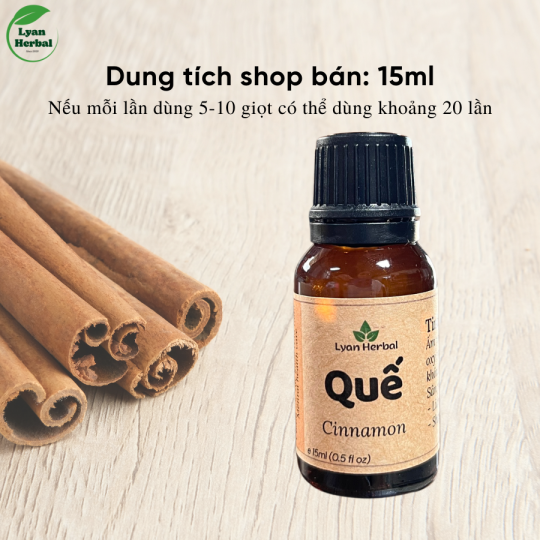 Tinh Dầu Vỏ Quế ( Cinnamon Essential Oil) 15ml, Tinh Dầu Thiên Nhiên cam kết đúng mùi