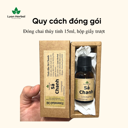 Tinh Dầu Sả Chanh ( Lemongrass Essential Oil) 15ml, Tinh Dầu Thiên Nhiên cam kết đúng mùi