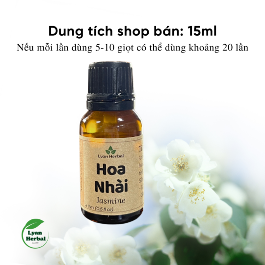 Tinh Dầu Hoa Nhài ( Jasmine Essential Oil) 15ml, Tinh Dầu Thiên Nhiên cam kết đúng mùi