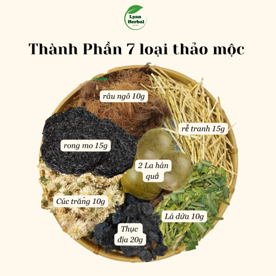 Sâm Rong Biển 7 vị thảo mộc detox ngủ ngon, mát gan thải độc gan, đẹp da, giảm mỡ, giảm mụn, thanh nhiệt ngày hè