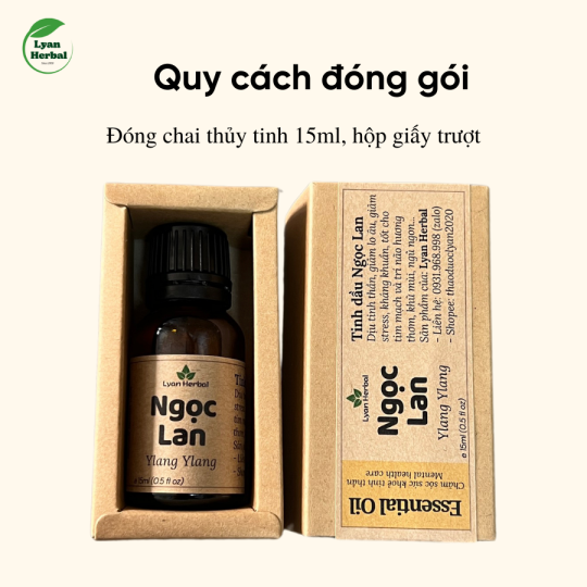Tinh Dầu Hoa Ngọc Lan Tây - Hoàng Lan ( Ylang Ylang Essential Oil) 15ml, Tinh Dầu Thiên Nhiên cam kết đúng mùi