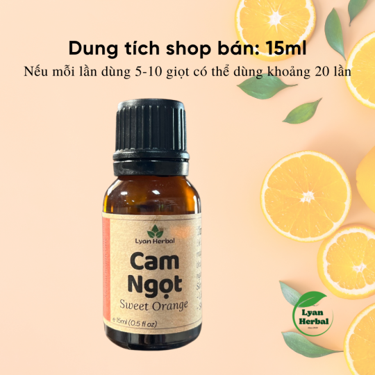 Tinh Dầu Cam Ngọt  ( Sweet Orange Essential Oil) 15ml hương thơm dể chịu tươi mát cam kết đúng mùi