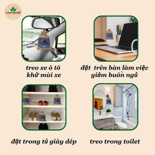 Túi thơm cà phê (coffee) túi 100g hạt hương thơm tự nhiên, khử mùi xe ô tô, thơm nhà cửa