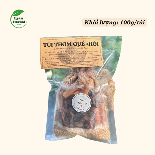 Túi thơm quế và hoa hồi túi thơm thảo mộc hương tự nhiên khử mùi treo xe ô tô khử mùi tủ lạnh khử mùi hôi giày dép