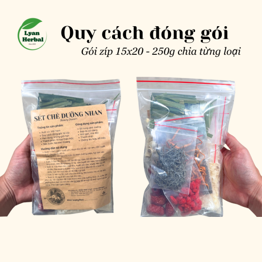 Chè Dưỡng Nhan nguyên liệu tốt 10 loại thảo mộc thanh nhiệt ngày hè nóng, bổ sung dinh dưỡng đẹp da giữ dáng, ngủ ngon
