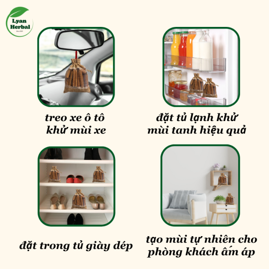 Túi thơm Vỏ Quế ( Cinnamon ) từ vỏ quế khâu mùi thơm tự nhiên dể chịu khử mùi hôi đuổi côn trùng
