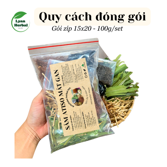 Sâm Atiso hạt chia mát gan 6 vị thảo mộc giúp mát gan thải độc gan, đẹp da, giảm mỡ, giảm mụn, thanh nhiệt ngày hè
