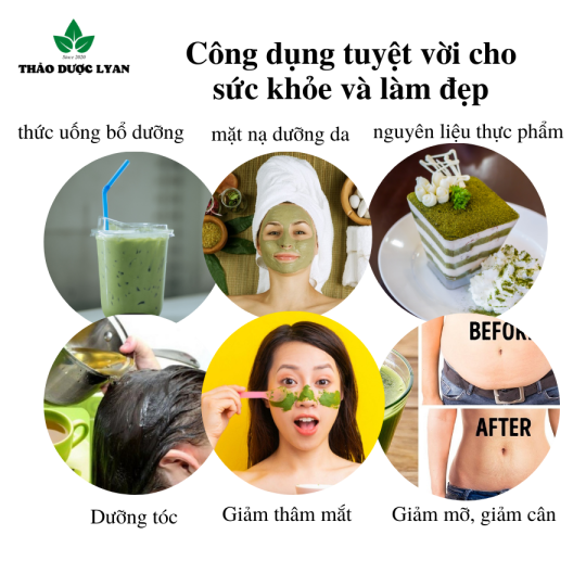 Bột trà xanh nguyên chất đắp mặt dưỡng da giảm thâm mụn, giảm thâm mắt -1kg