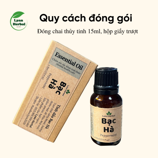 Tinh Dầu Bạc Hà (Peppermint Essential Oil) 15ml, Tinh Dầu Thiên Nhiên cam kết đúng mùi