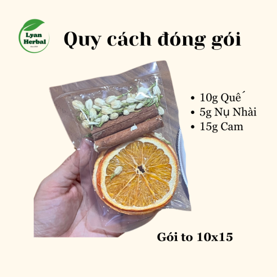 Trà " Tăng Đề Kháng" Cam Quế hoa Nhài trà thảo mộc giải cảm giảm đau họng, tăng sức đề kháng bổ sung vitamin C