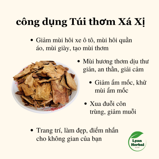 Túi thơm gỗ Xá Xị (Sassafras wood) hương gỗ thơm tự nhiên ấn tượng