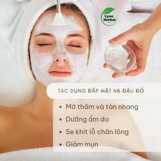 Bột Đậu Đỏ nguyên chất làm mặt nạ bột thiên nhiên đắp mặt dưỡng da 