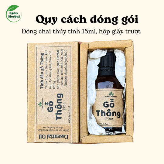 Tinh Dầu Gỗ Thông (Pine) 15ml, Tinh Dầu Thiên Nhiên cam kết đúng mùi tự nhiên