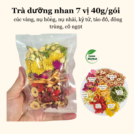 Trà "Dưỡng Tâm An" 7 vị thảo mộc giúp ngủ ngon, thư giản giảm căng thẳng mệt mỏi, mát gan đẹp da giảm stress