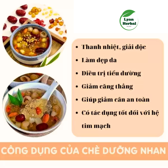 Chè Dưỡng Nhan nguyên liệu tốt 10 loại thảo mộc thanh nhiệt ngày hè nóng, bổ sung dinh dưỡng đẹp da giữ dáng, ngủ ngon