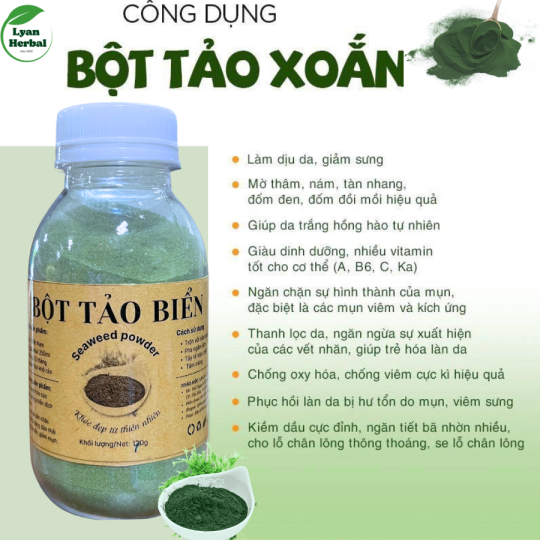 Bột Tảo Biển thiên nhiên dùng làm mặt mạ đắp mặt, tái tạo da, giảm thâm mụn dưỡng da trắng -1kg