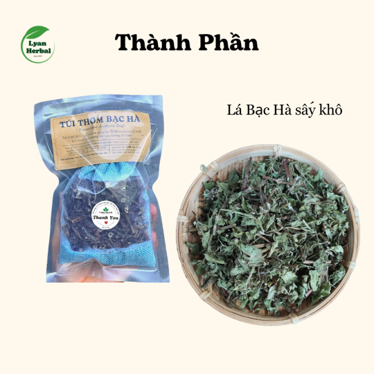Túi thơm Bạc Hà thơm tự nhiên khử mùi hôi xe ô tô, treo thơm tủ quần áo hương thơm dịu nhẹ an toàn cho sức khỏe