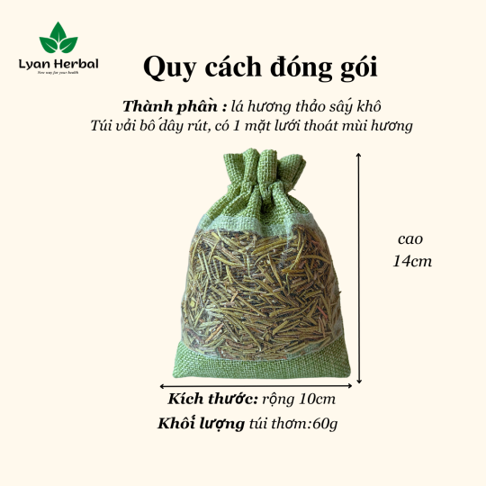 Túi thơm Hương Thảo (Rosemary) túi thơm thảo mộc mùi thoảng nhẹ tự nhiên từ lá hương thảo sấy khô
