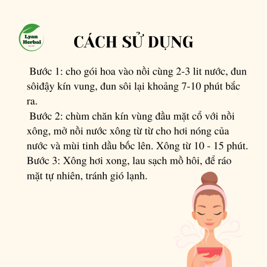 Gói thảo mộc xông mặt (loại tốt) 50g/gói giúp thải độc da, thông thoáng lỗ chân lông, hấp thụ mỹ phẩm