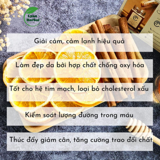 Trà " Tăng Đề Kháng" Cam Quế hoa Nhài trà thảo mộc giải cảm giảm đau họng, tăng sức đề kháng bổ sung vitamin C