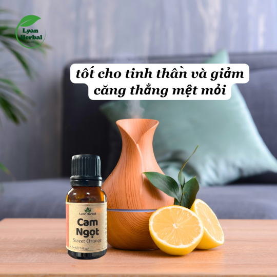 Tinh Dầu Cam Ngọt  ( Sweet Orange Essential Oil) 15ml hương thơm dể chịu tươi mát cam kết đúng mùi