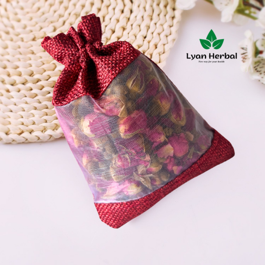 Túi thơm hoa hồng tự nhiên mùi thơm ngọt nhẹ khử mùi, thơm phòng, treo xe ô tô, treo tủ quần áo, đặt trong túi xách